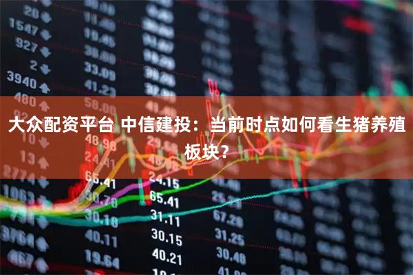 大众配资平台 中信建投：当前时点如何看生猪养殖板块？